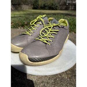 ECCO Biom Hydromax Golf Shoes Yak Leather Mens Size 12-12.5 (EU 46) WORN IN Gray